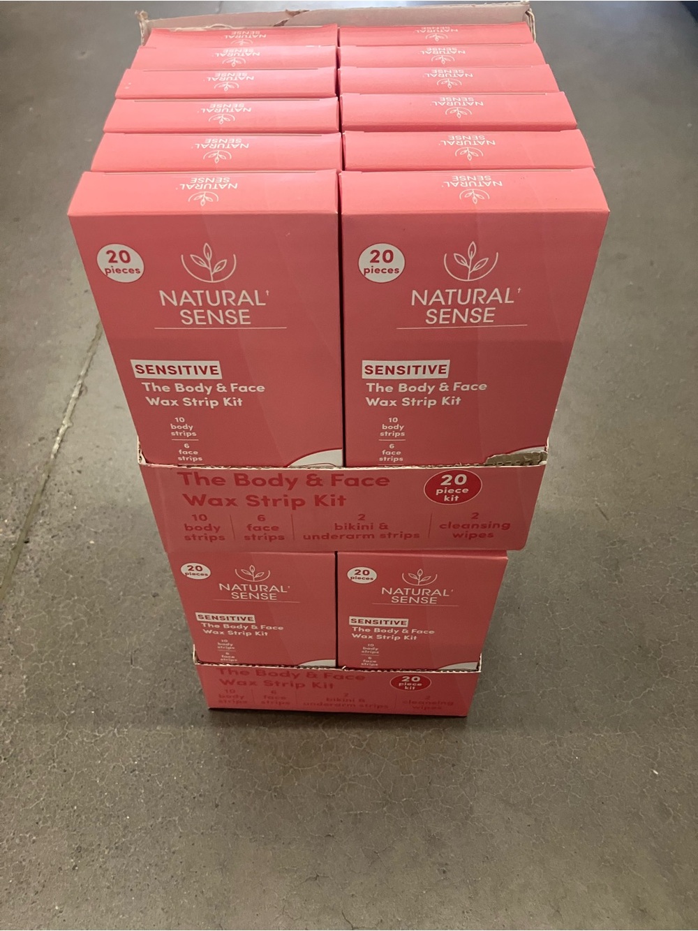 Sensitive Body & Face Wax Strip Kit — Pink